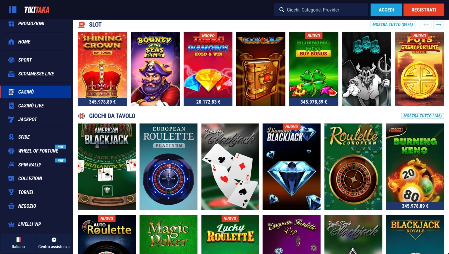 Tikitaka giochi disponibili