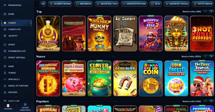 Millioner casinò giochi