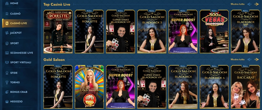 Casea Esperienza nel casinò live