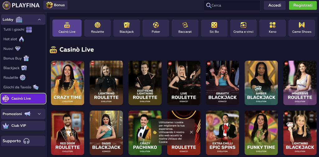 Playfina casino
